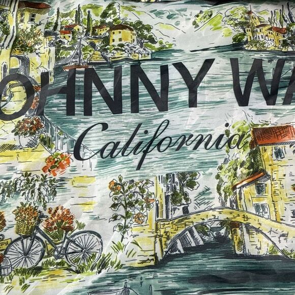 Johnny Was California Reusable Nylon Tote Shopping Bag Italian Scene Floral Fun - Picture 5 of 7